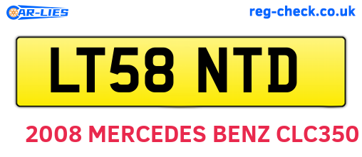 LT58NTD are the vehicle registration plates.