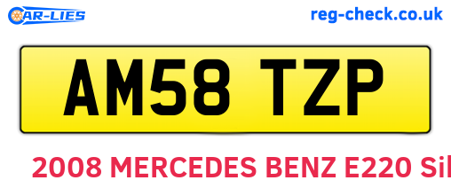 AM58TZP are the vehicle registration plates.