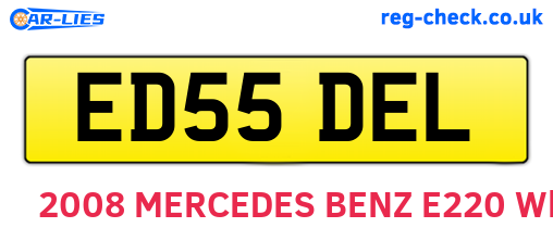 ED55DEL are the vehicle registration plates.