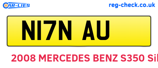 N17NAU are the vehicle registration plates.