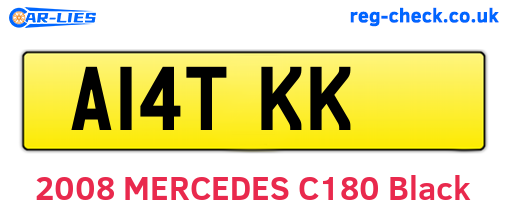 A14TKK are the vehicle registration plates.