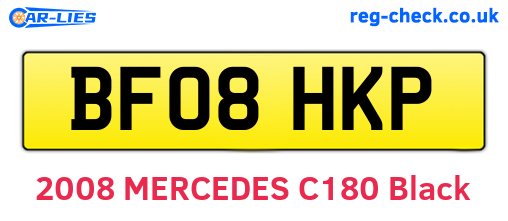 BF08HKP are the vehicle registration plates.