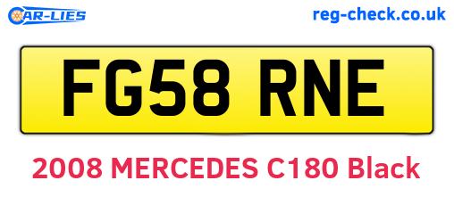 FG58RNE are the vehicle registration plates.