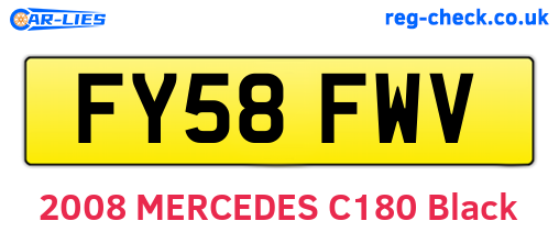 FY58FWV are the vehicle registration plates.