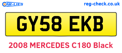 GY58EKB are the vehicle registration plates.