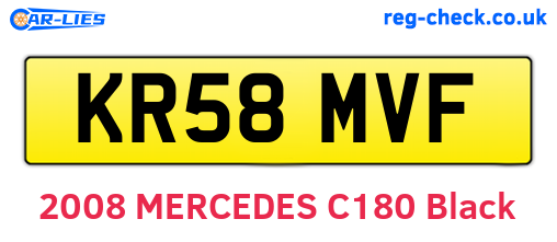 KR58MVF are the vehicle registration plates.