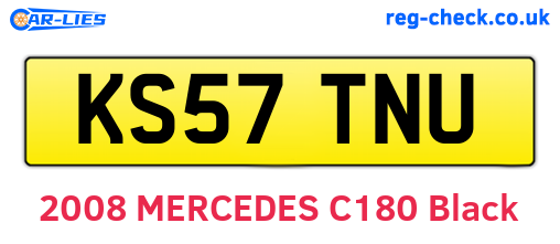 KS57TNU are the vehicle registration plates.