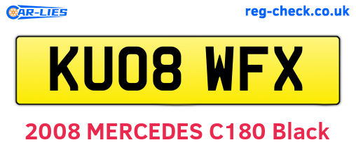 KU08WFX are the vehicle registration plates.