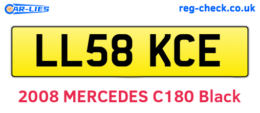 LL58KCE are the vehicle registration plates.