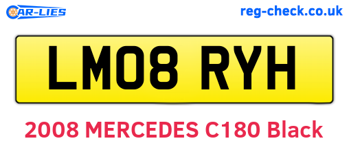 LM08RYH are the vehicle registration plates.