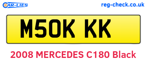 M50KKK are the vehicle registration plates.