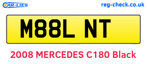 M88LNT are the vehicle registration plates.