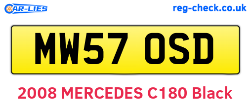 MW57OSD are the vehicle registration plates.