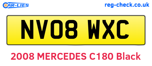 NV08WXC are the vehicle registration plates.