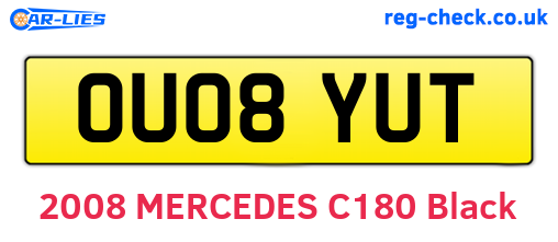 OU08YUT are the vehicle registration plates.