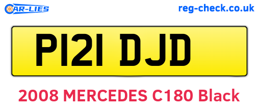 P121DJD are the vehicle registration plates.
