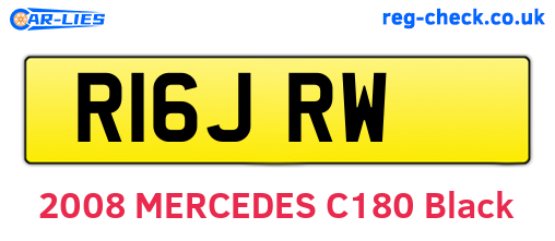 R16JRW are the vehicle registration plates.