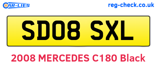 SD08SXL are the vehicle registration plates.