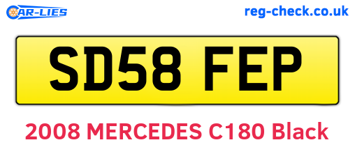 SD58FEP are the vehicle registration plates.