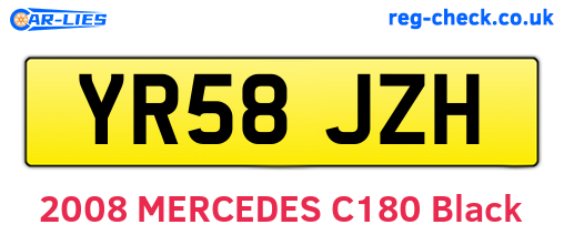 YR58JZH are the vehicle registration plates.