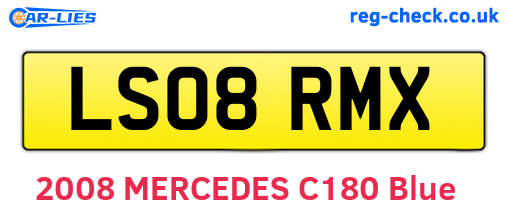 LS08RMX are the vehicle registration plates.
