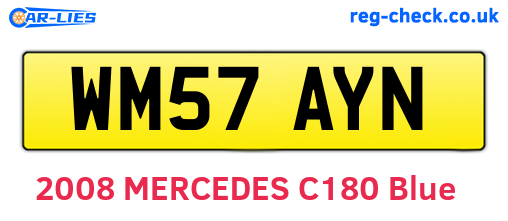 WM57AYN are the vehicle registration plates.