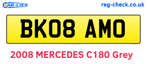 BK08AMO are the vehicle registration plates.