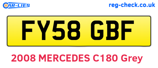 FY58GBF are the vehicle registration plates.