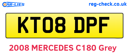 KT08DPF are the vehicle registration plates.