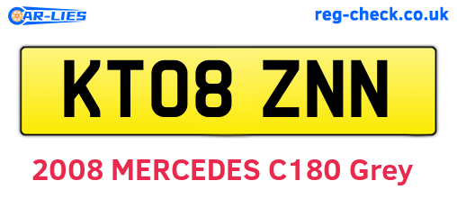 KT08ZNN are the vehicle registration plates.