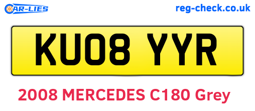 KU08YYR are the vehicle registration plates.