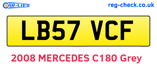 LB57VCF are the vehicle registration plates.