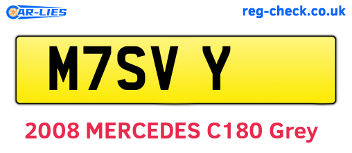 M7SVY are the vehicle registration plates.