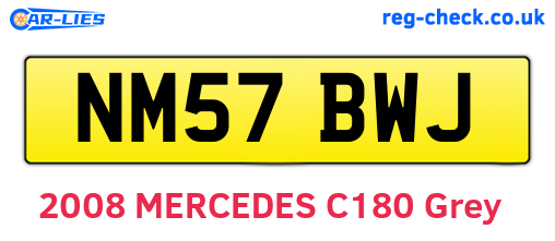 NM57BWJ are the vehicle registration plates.