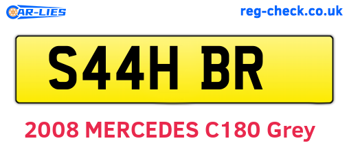 S44HBR are the vehicle registration plates.