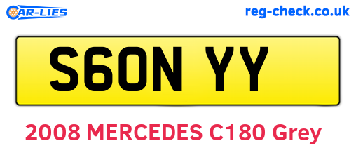 S60NYY are the vehicle registration plates.