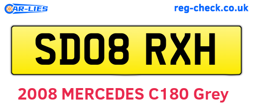 SD08RXH are the vehicle registration plates.