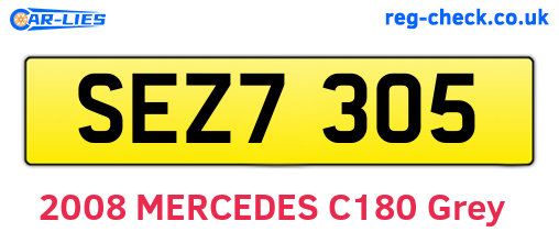 SEZ7305 are the vehicle registration plates.