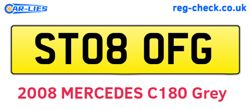 ST08OFG are the vehicle registration plates.