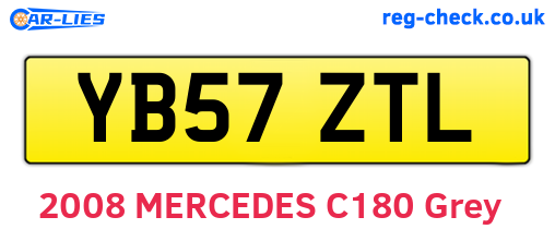 YB57ZTL are the vehicle registration plates.