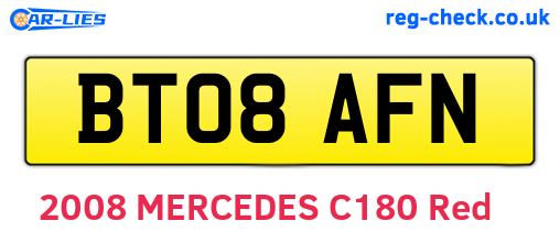 BT08AFN are the vehicle registration plates.