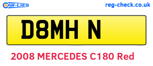 D8MHN are the vehicle registration plates.