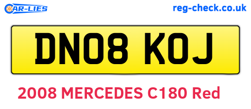 DN08KOJ are the vehicle registration plates.
