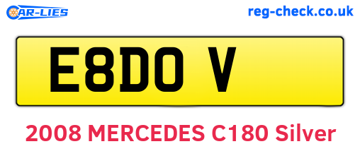 E8DOV are the vehicle registration plates.