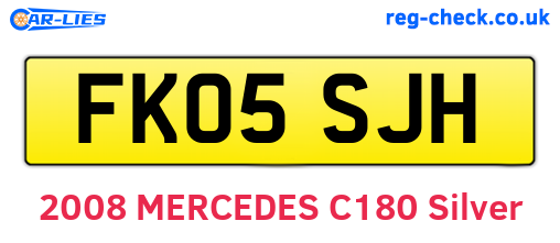 FK05SJH are the vehicle registration plates.