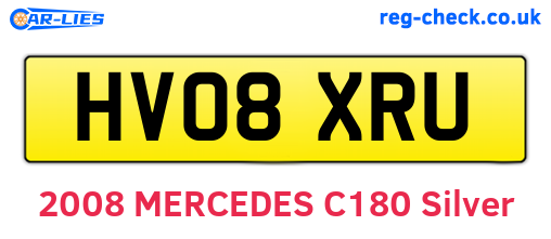 HV08XRU are the vehicle registration plates.