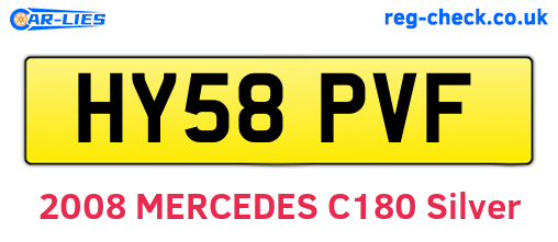 HY58PVF are the vehicle registration plates.