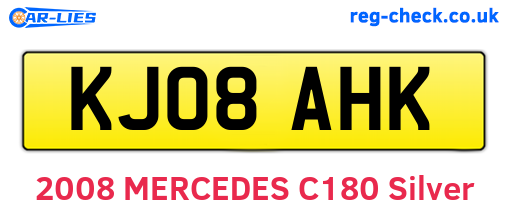 KJ08AHK are the vehicle registration plates.