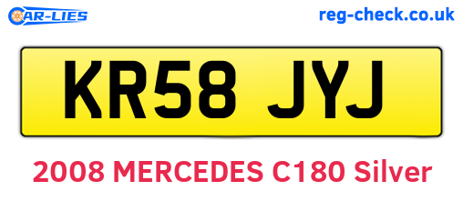 KR58JYJ are the vehicle registration plates.