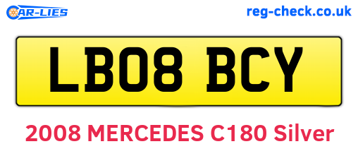 LB08BCY are the vehicle registration plates.